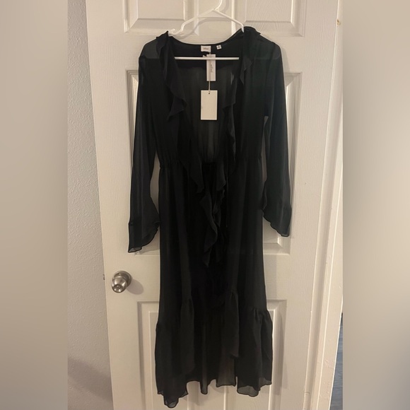 Aritzia Wilfred Sheer Black Dresss - Picture 5 of 5